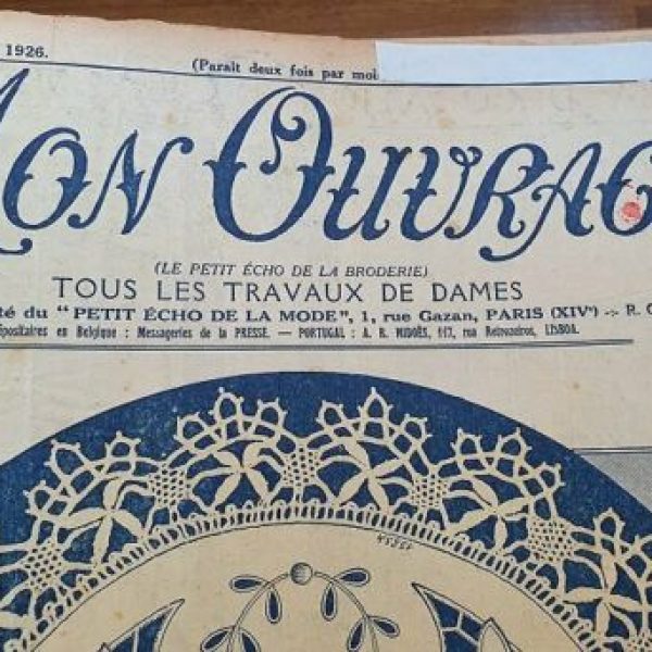 Handarbeitszeitschrift "Mon Ouvrage" 1926/27