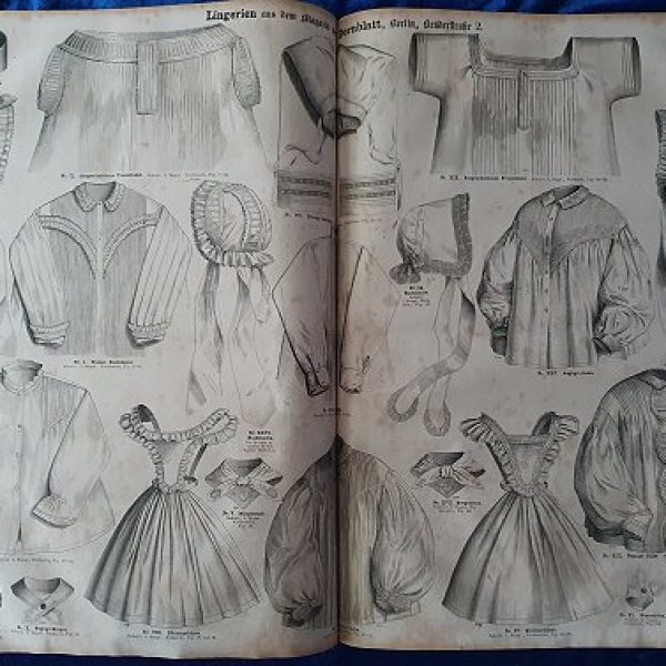 Antike Modezeitschriften "Der Bazar" ab1861-67