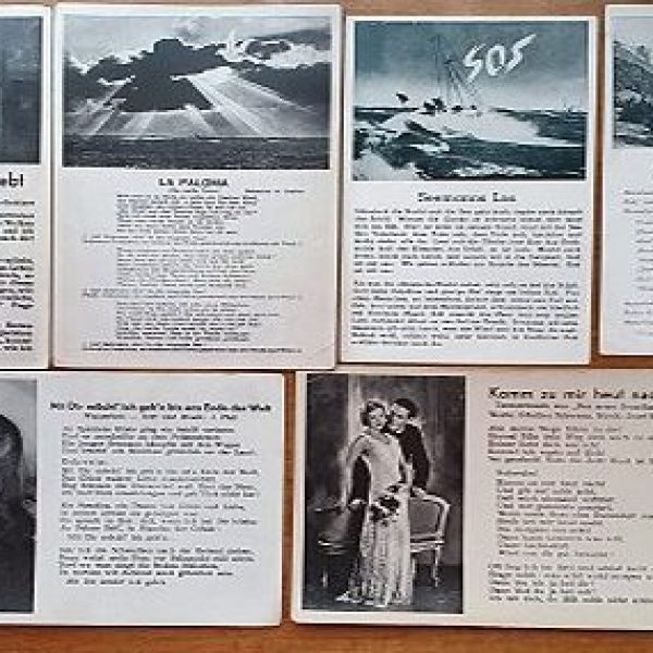 10 Liederkarten / Ansichtskarten 1940er Jahre