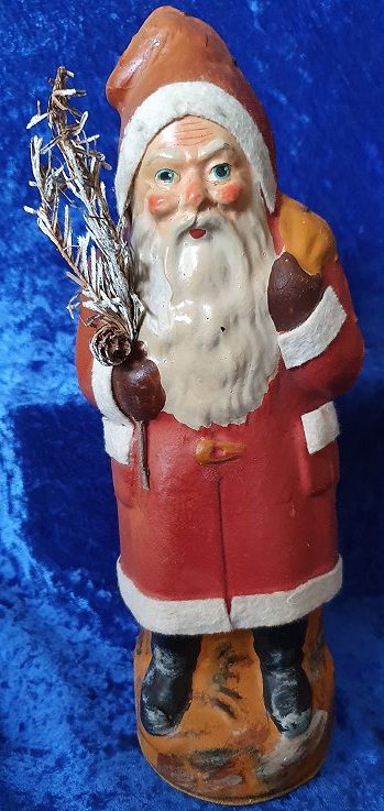12 alte Miniatur-Oblatenbilder,1,8cm Santa/Weíhnachtsmann Puppenstubenzubehör 