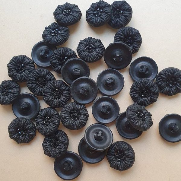 10 antike Glaszierknöpfe aus der Posamenterie