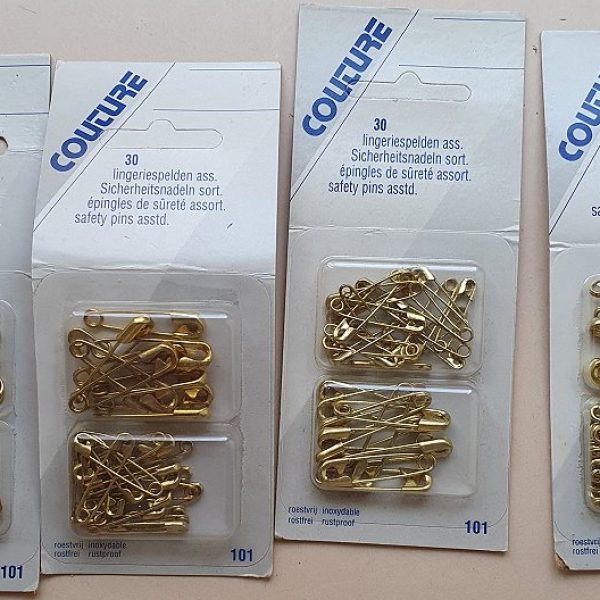 4 x 2 Päckchen Sicherheitsnadeln